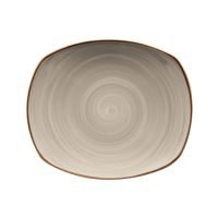 Prato Sobremesa Retangular- Artisan Gris - Corona