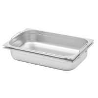 Cuba GN 1/1 com alça - 8,5L - 6,5cm de profundidade - Inox 201 - Zahav Inox