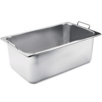 Cuba GN 1/1 com alça - 25,6L - 20cm de profundidade - Inox 201 - Zahav Inox