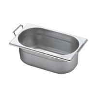 Cuba GN 1/4 com alça - 2,5L - 10cm de profundidade - Inox 201 - Zahav Inox