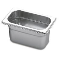 Cuba GN 1/9 em aço inox 201 sem alça 900ml - Zahav Inox