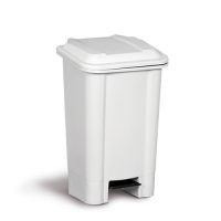 Lixeira Branca com Pedal 50L - Bolivar Plásticos