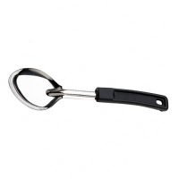 COLHER 33CM SOLIDA INOX CABO PRETO