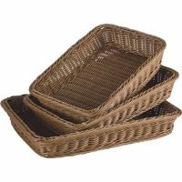 Cesta Retangular - Marrom - Polyrattan - Zahav