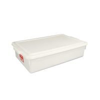 Caixa Retangular Branca 16,5L c/Tampa Suporta até 20° - Pleion