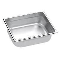 Cuba GN 2/4 com alça - 9,08L - 15cm de profundidade - Inox 201 - Zahav Inox