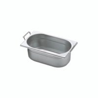 Cuba GN 1/4 com alça - 4L - 15cm de profundidade - Inox 201 - Zahav Inox