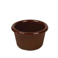 RAMEKIN CANELADO Ø78X40MM 88,5ML MARROM