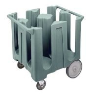 Carrinho p/Pratos 4 Colunas Azul - Versa - Cambro