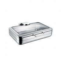 Rechaud inox indução 9L c/ tampa de vidro - Zahav Inox