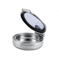 Rechaud inox indução 6L c/ tampa de vidro - Zahav Inox