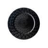 Sousplat folhas preto ø33cm - Zahav