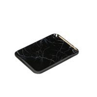 BANDEJA RET MARMORIZADA PRETA 20CM - EFAY