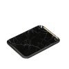 BANDEJA RET MARMORIZADA PRETA 28CM - EFAY