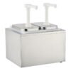 DISPENSER DUPLO 2X2L INOX 25X26.5X31.5CM