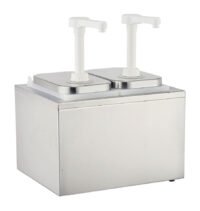 DISPENSER DUPLO 2X2L INOX 25X26.5X31.5CM