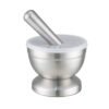 ALMOFARIZ PILAO C/SOCADOR Ø11,8×9,8CM INOX C/TAMPA PLASTICA