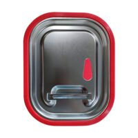 TAMPA GN 1/2 INOX C/ BORDA DE SILICONE