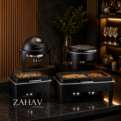 A Linha Black Zahav foi criada para atender operações que buscam transformar o buffet em uma extensão da experiência oferecida aos seus clientes, aliando sofisticação e eficiência em cada detalhe.